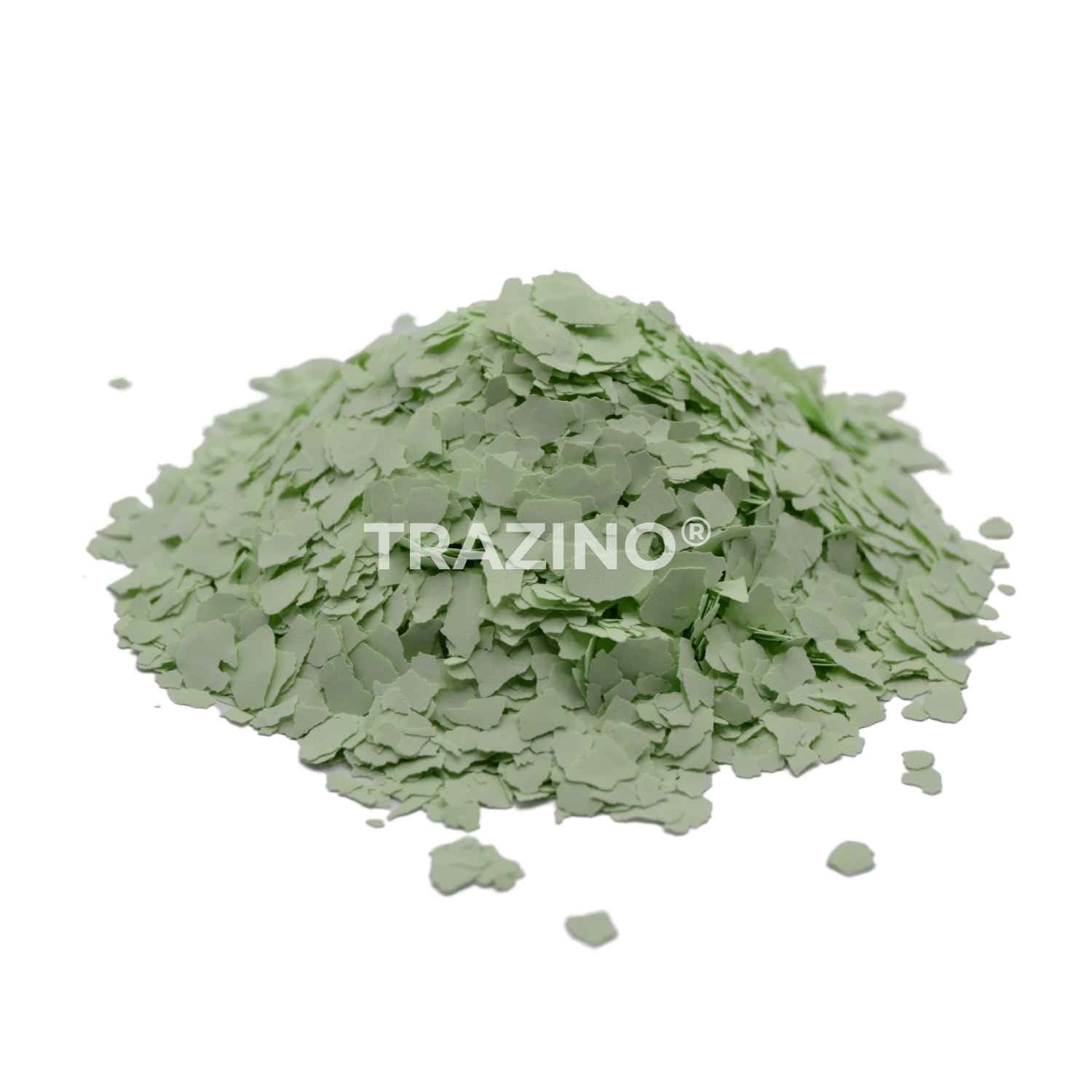 Trazino® Farbchips in Pastellgrün zum Einstreuen für Beschichtungen Trazino® Farbchips in Pastellgrün zum Einstreuen für Beschichtungen